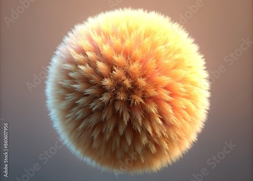 Closeup Of 3d Fluffy Textured Ball