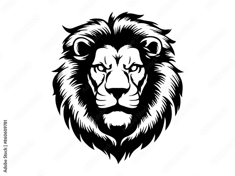 Majestic Mane Monochrome Lion Face Logo: Discover Elegance in Black and White, Perfect for Timeless Branding and Iconic Design – Unleash the Power and Grace of the King of Beasts in Your Visual Identi Majestic Mane Monochrome Lion Face Logo: Discover Elegance in Black and White, Perfect for Timeless Branding and Iconic Design – Unleash the Power and Grace of the King of Beasts in Your Visual Identi