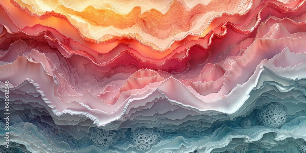 Abstract Layered Landscape in Warm Tones Abstract Layered Landscape in Warm Tones