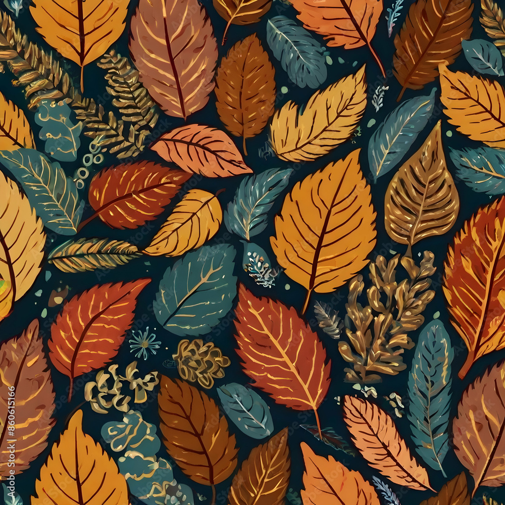 seamless pattern with autumn leaves seamless pattern with autumn leaves