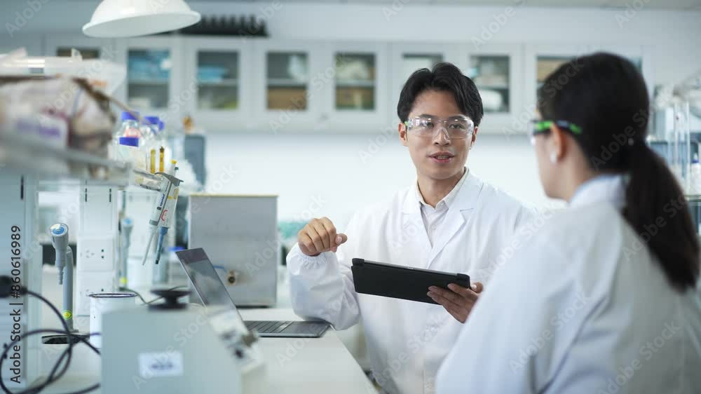 doctor coworking with tablet in lab doctor coworking with tablet in lab