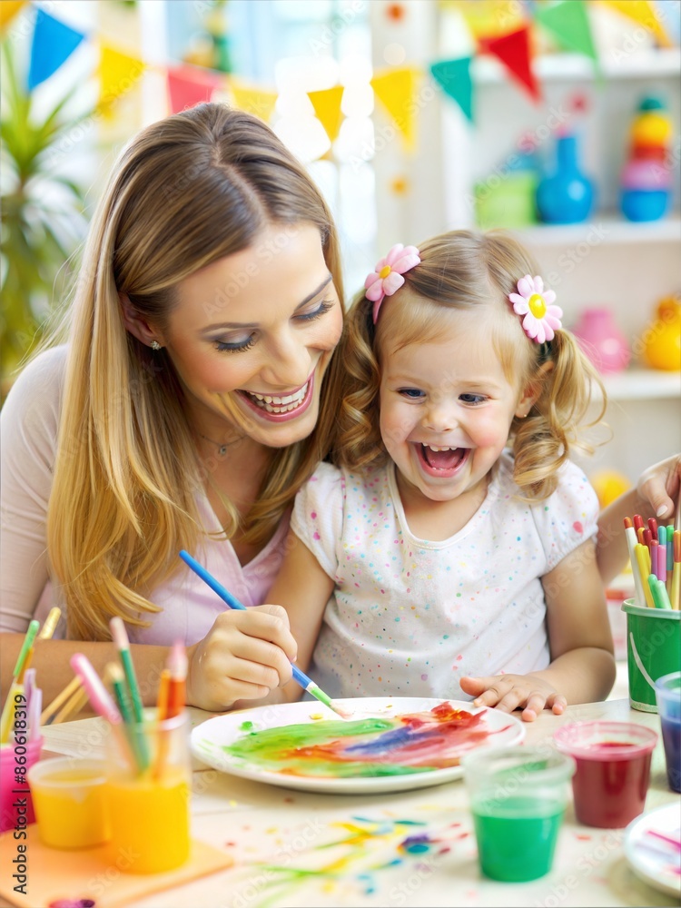 mother and daughter painting easter eggs mother and daughter painting easter eggs
