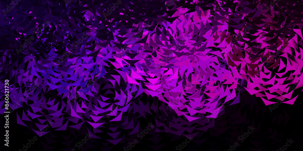 Obraz premium Dark blue, red vector backdrop with lines, triangles.