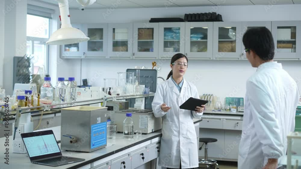 doctor coworking with tablet in lab doctor coworking with tablet in lab
