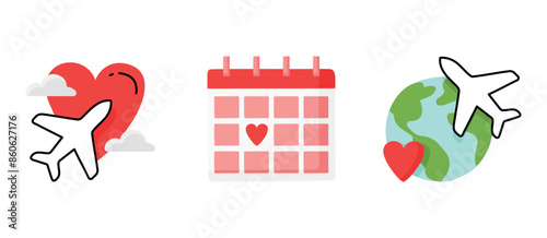 Honeymoon trip in cute style