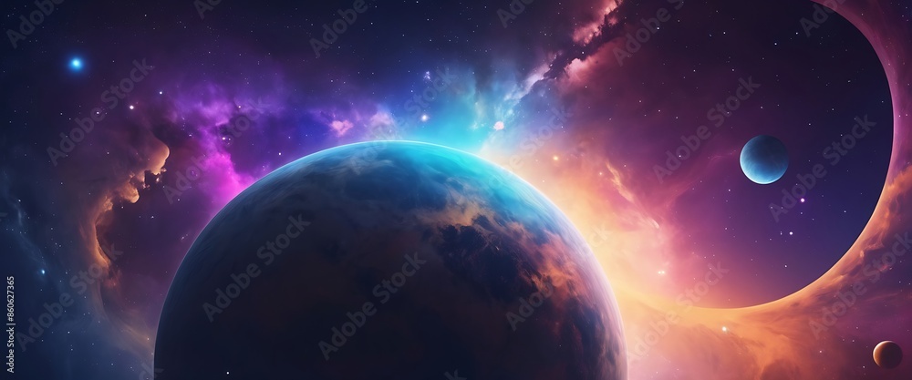 3d rendering, Night view of Earth from space, with clouds, outer space planet background, purple color 3d rendering, Night view of Earth from space, with clouds, outer space planet background, purple color