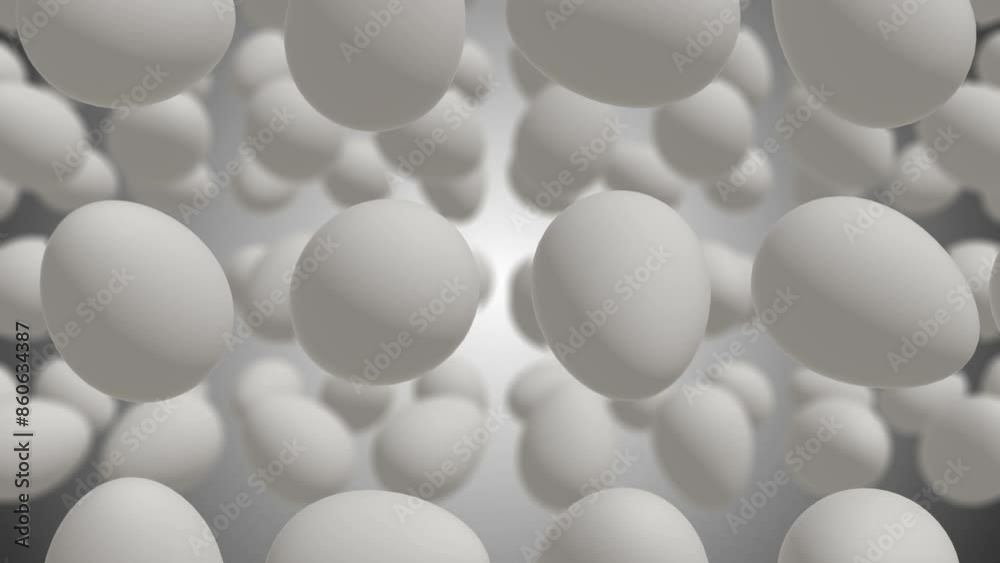 3D Eggs Falling Animation. Eggs Rain. 4K 3D Eggs Falling Animation. Eggs Rain. 4K