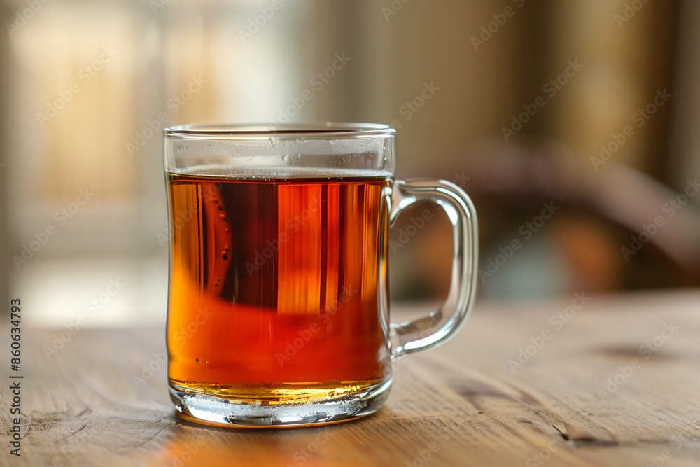 black tea drink in clear glass mug black tea drink in clear glass mug