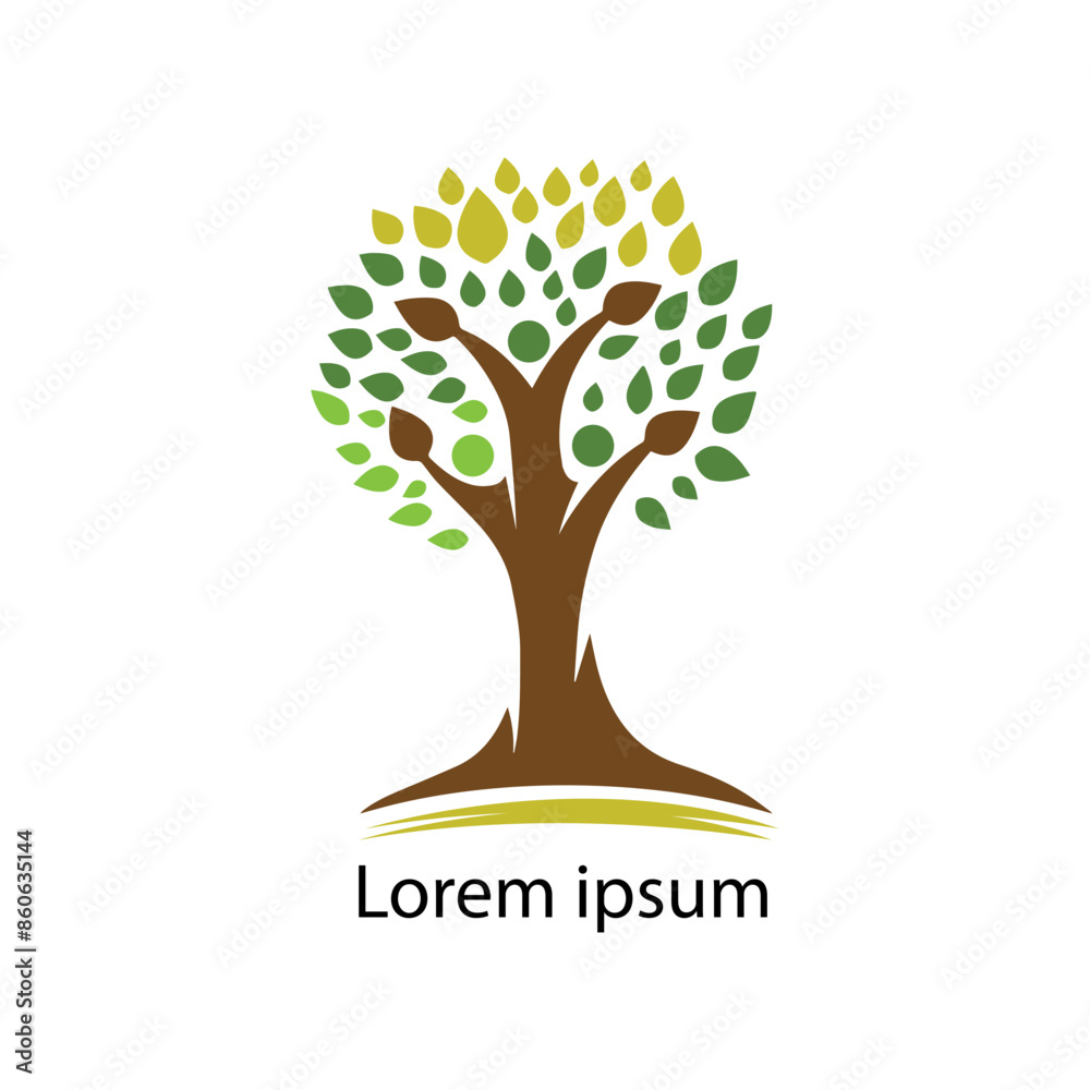 Obraz premium Tree Logo Vector Art, Icons, and Graphics.