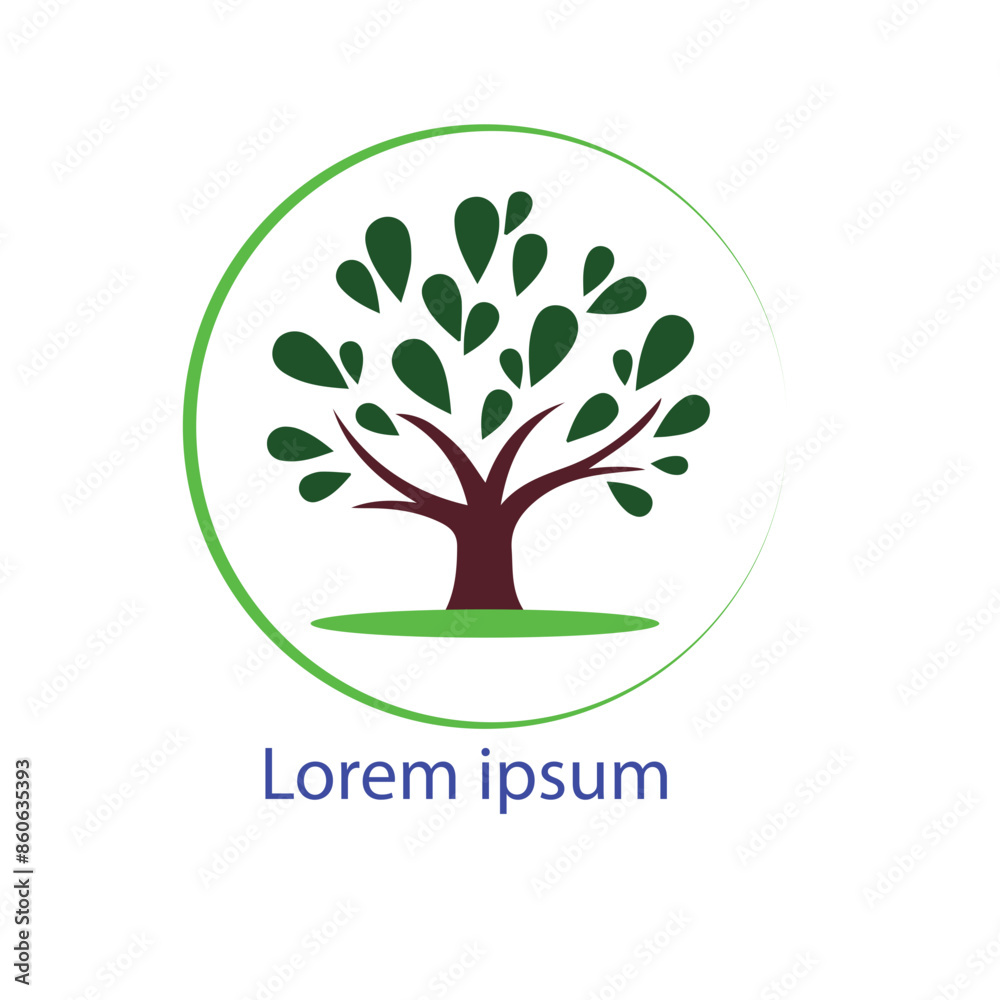 Obraz premium Tree Logo Vector Art, Icons, and Graphics.