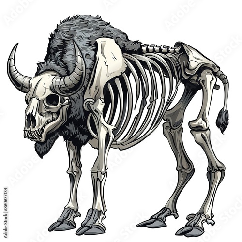 Fototapeta Naklejka Na Ścianę i Meble -  Bison skeleton 