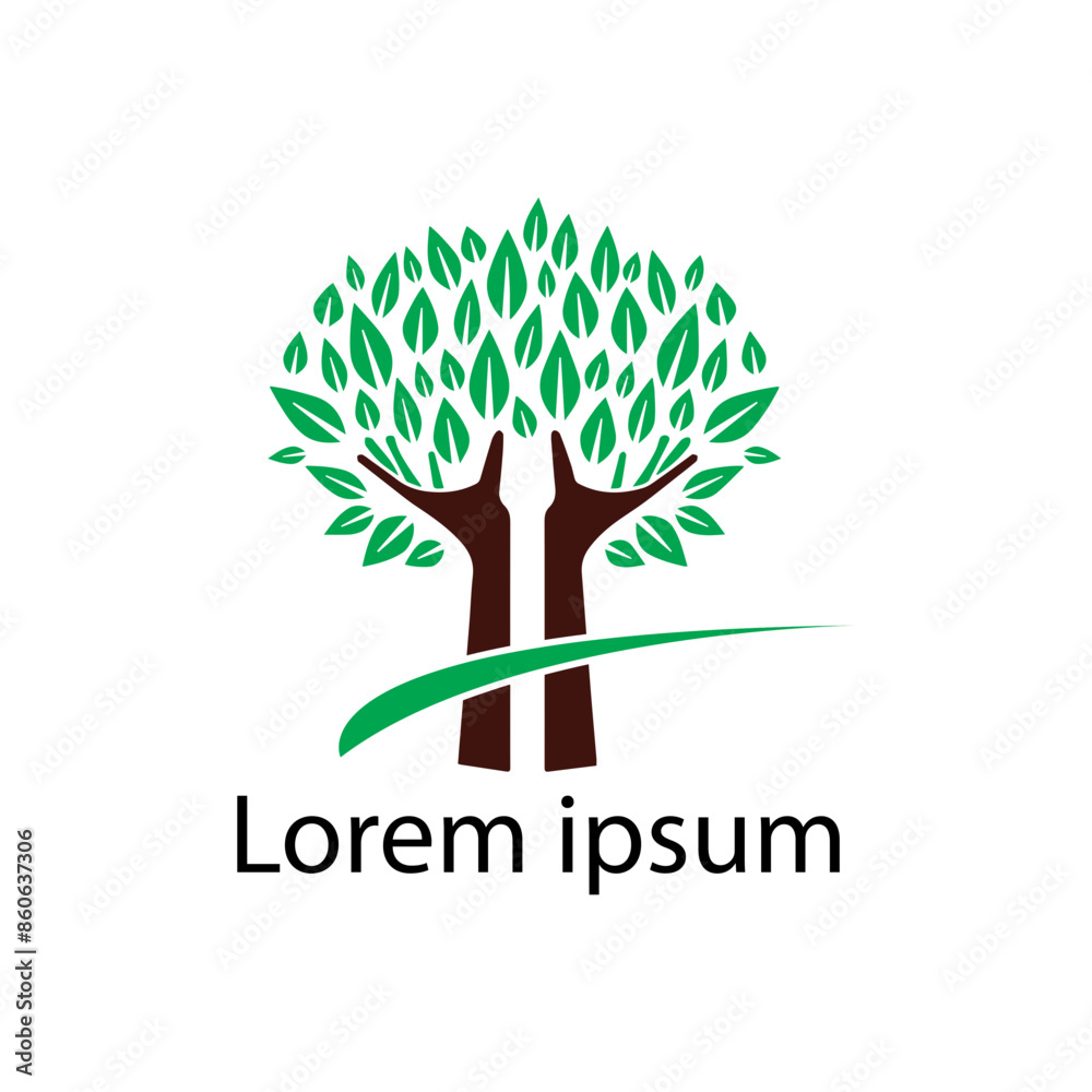 Obraz premium Tree Logo Vector Art, Icons, and Graphics.