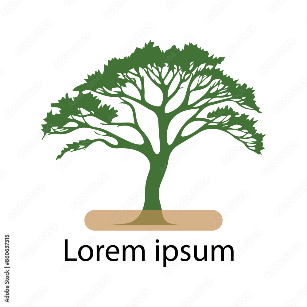 Obraz premium Tree Logo Vector Art, Icons, and Graphics.