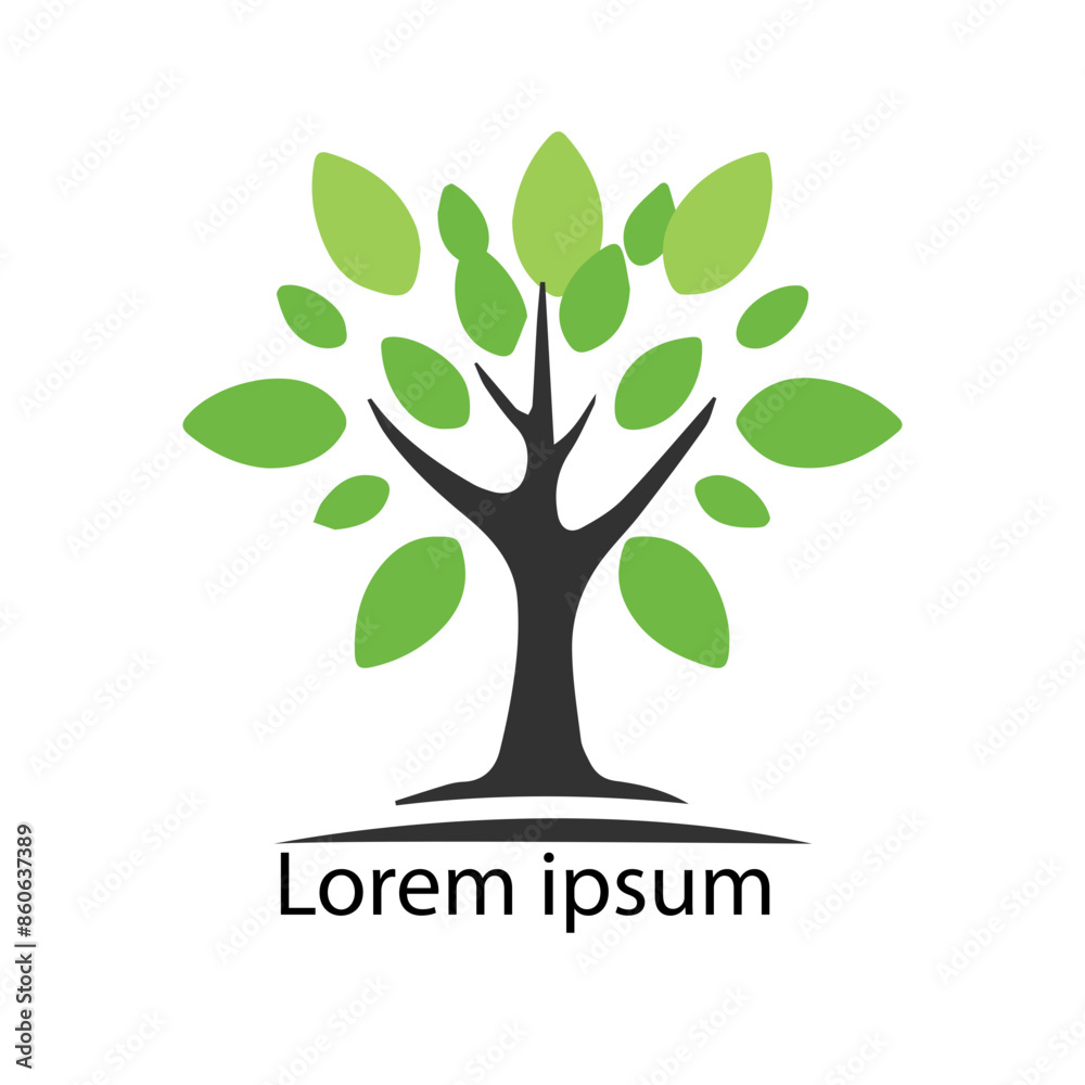 Obraz premium Tree Logo Vector Art, Icons, and Graphics.