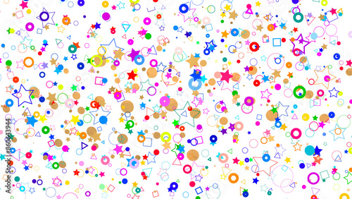 Festive confetti on a transparent basis