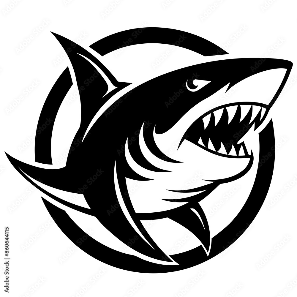 Modern Fierce Shark Logo Icon - Versatile Vector Graphic Design for Branding and Digital Use Modern Fierce Shark Logo Icon - Versatile Vector Graphic Design for Branding and Digital Use