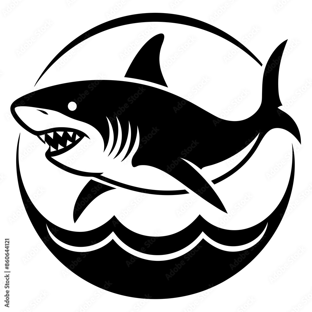 Modern Fierce Shark Logo Icon - Versatile Vector Graphic Design for Branding and Digital Use Modern Fierce Shark Logo Icon - Versatile Vector Graphic Design for Branding and Digital Use