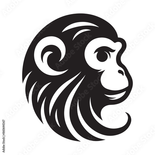 Monkey vector silhouette