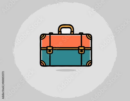 Case icon, vector illustration. Isolated object on a transparent background
