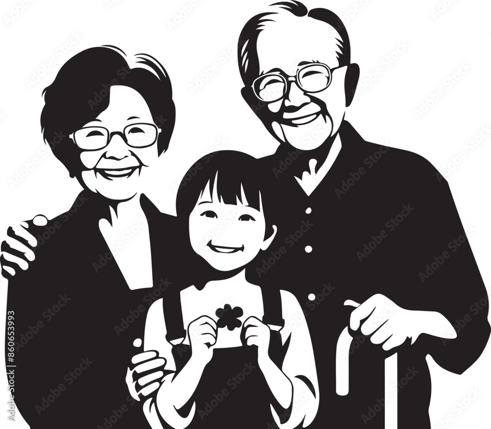Grandfathers vector, silhouette style and white background.
Grandfathers vector, silhouette style and white background.