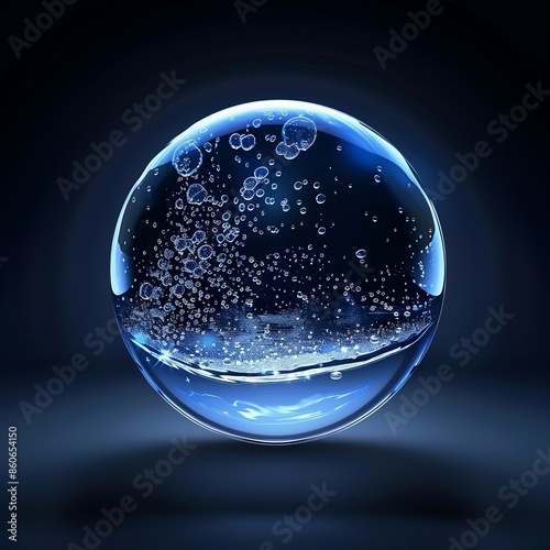 Wallpaper Mural A water drop with sparkle , symbol, logo unit modern 3d sphere Torontodigital.ca