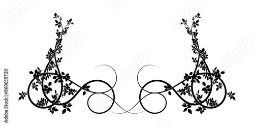 large pattern hawthorn plexus black white drawing