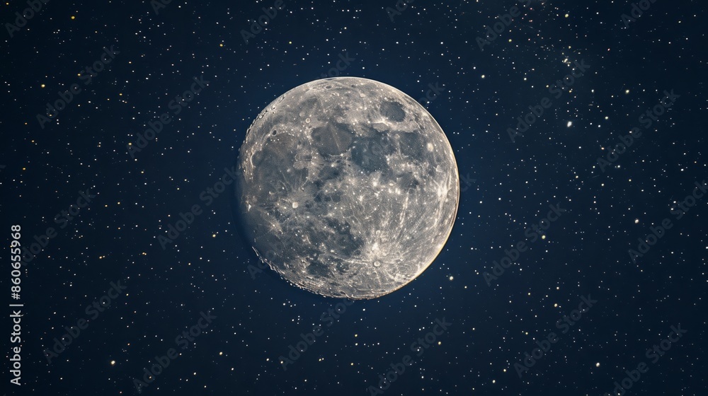 Full moon in a starry night Full moon in a starry night