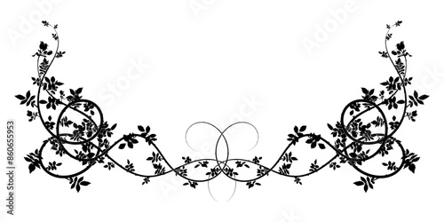 graceful pattern element of intertwined hop plants