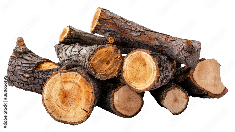 Firewood on a transparent background Firewood on a transparent background