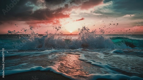 sunset over the sea