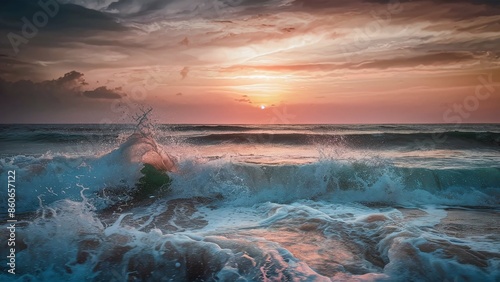 sunset over the sea