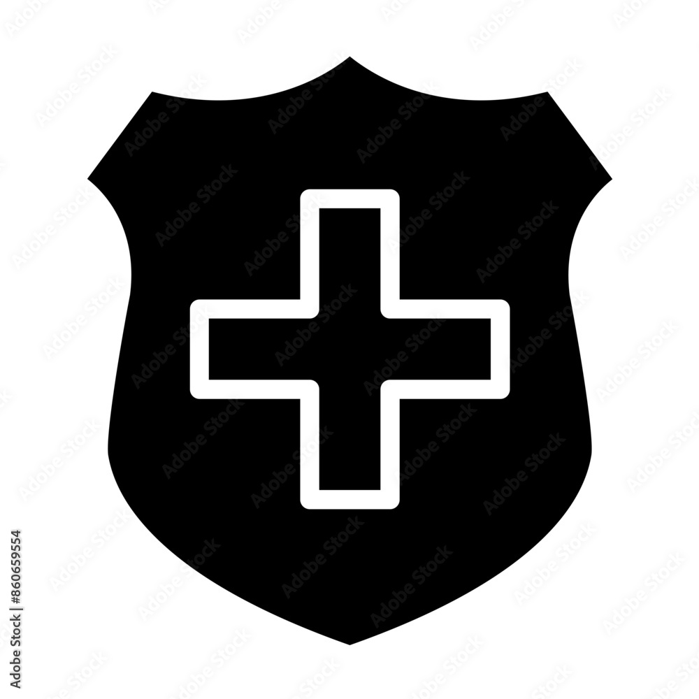 Vector Design Medical Shield Icon Style