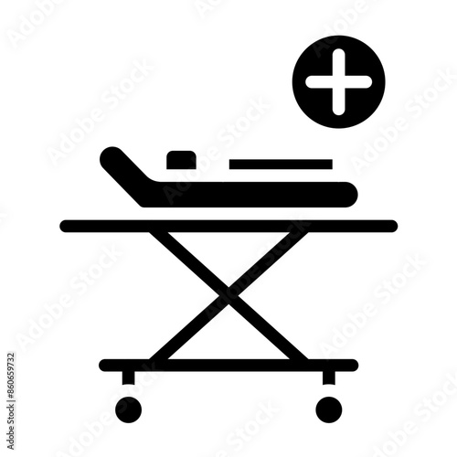 Vector Design Hospital Gurney Icon Style