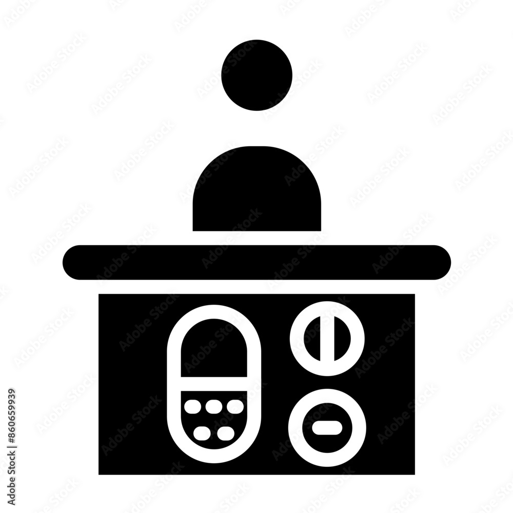 Vector Design Pharmacy Counter Icon Style Vector Design Pharmacy Counter Icon Style