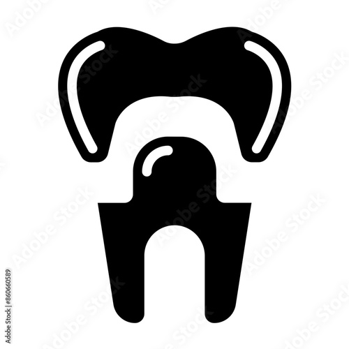 Vector Design Dental Crown Icon Style