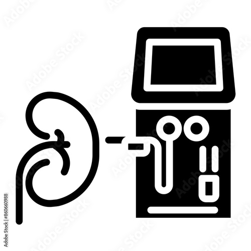 Vector Design Kidney Dialysis Machine Icon Style