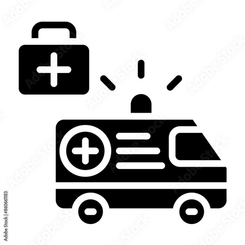 Vector Design Ambulance Dispatch Icon Style