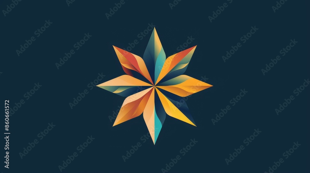 Obraz premium Colorful star logo icon
