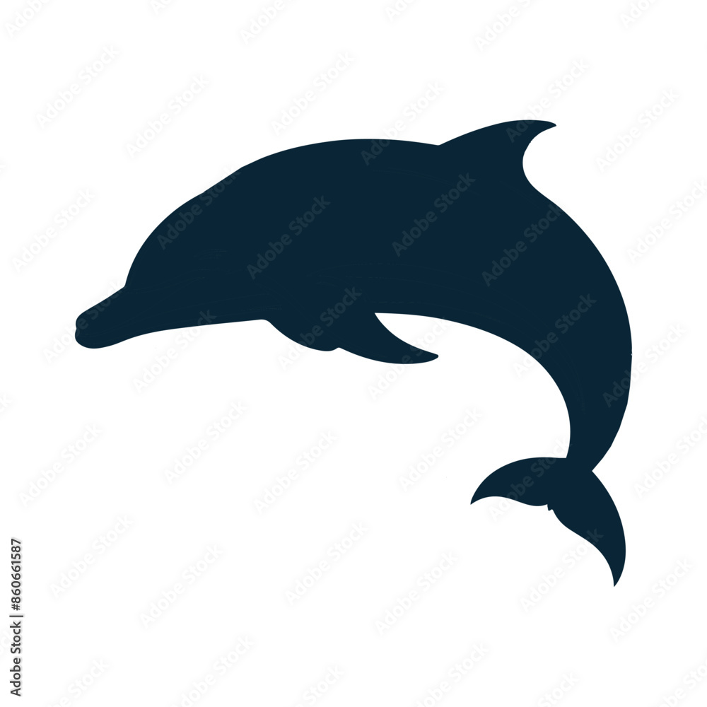 Fototapeta premium Delphine Silhouette Vector Illustrator Design