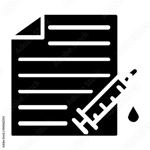 Vector Design Vaccine Documentation Icon Style