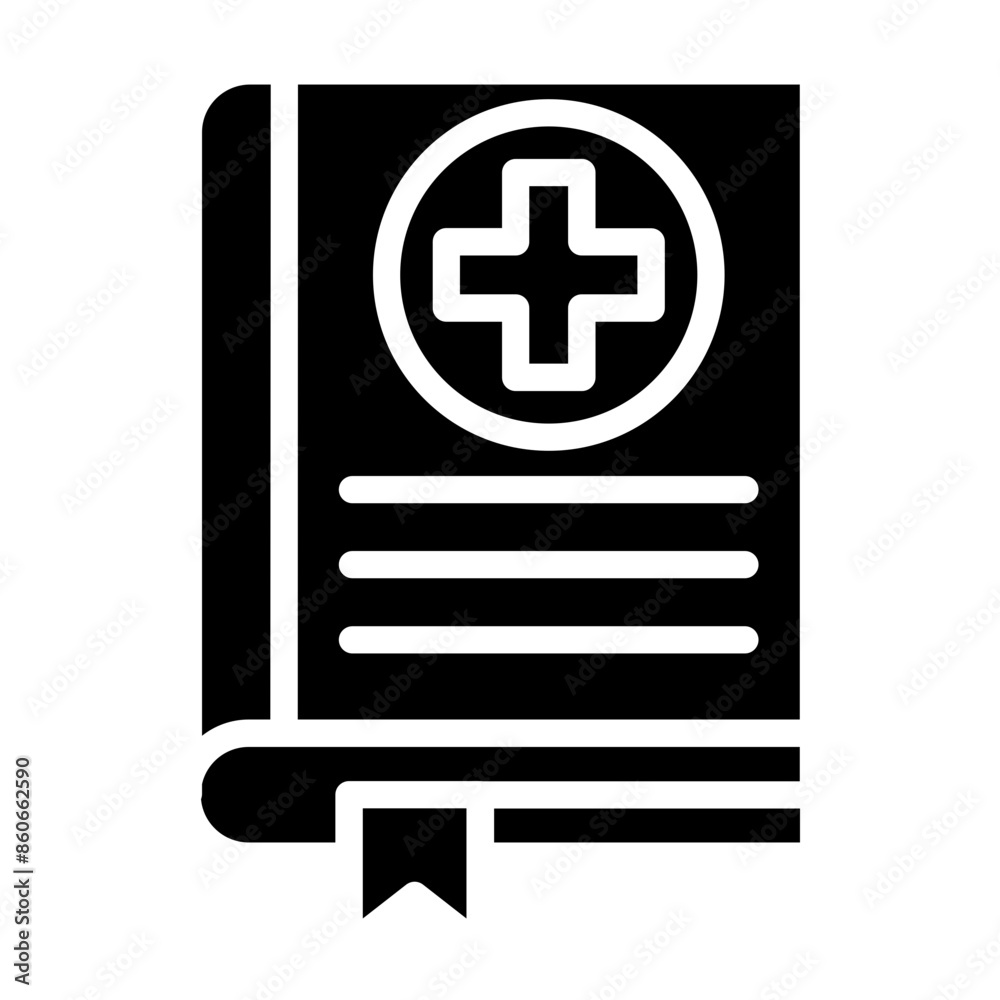 Vector Design Medical History Book Icon Style Vector Design Medical History Book Icon Style