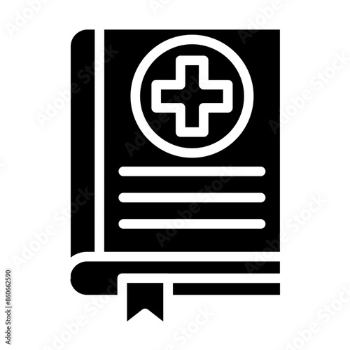 Vector Design Medical History Book Icon Style