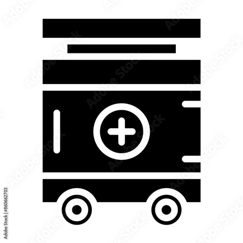 Vector Design Hospital Bedside Table Icon Style