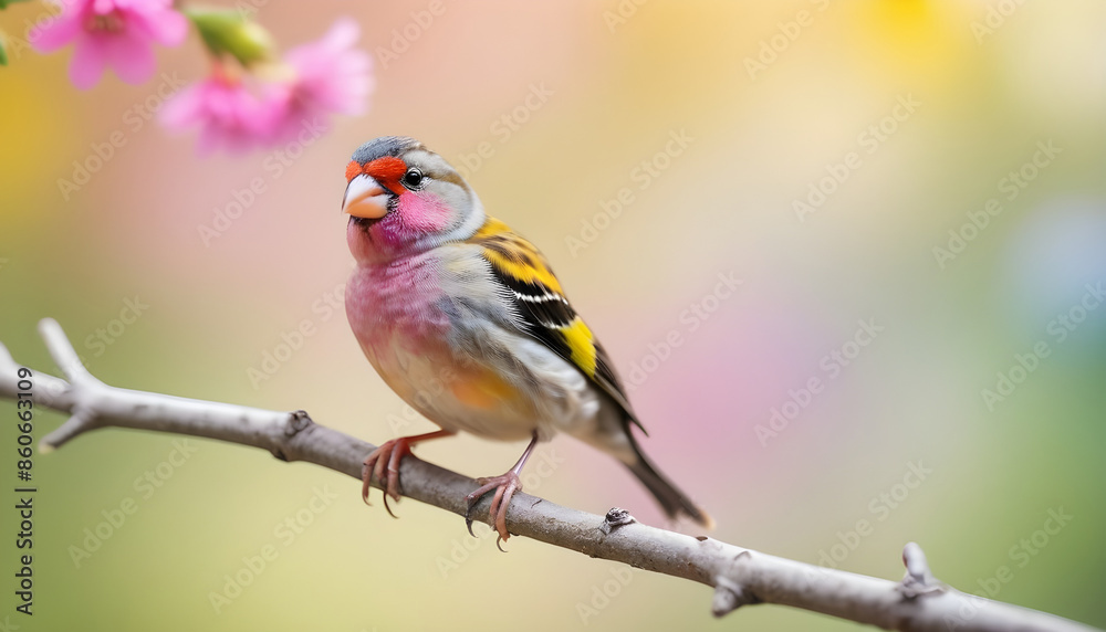 colourful tiny finch stands on a branch | Bird Photography colourful tiny finch stands on a branch | Bird Photography