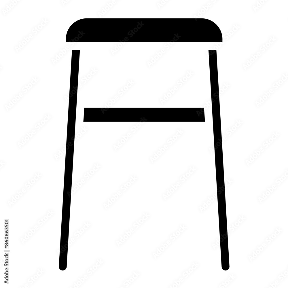 Vector Design Backless Stool Icon Style Vector Design Backless Stool Icon Style