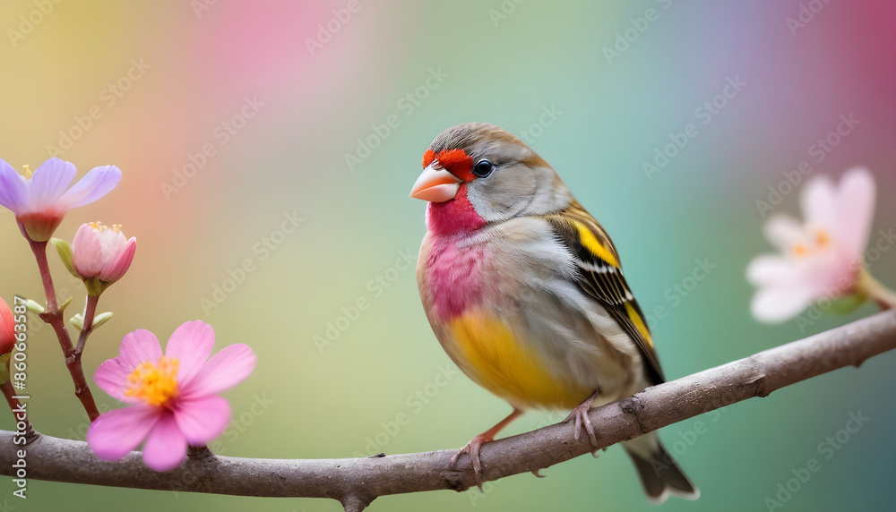 colourful tiny finch stands on a branch | Bird Photography colourful tiny finch stands on a branch | Bird Photography