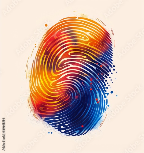 closeup fingerprint swirl caricatural model illustration energy body shield regionalism asian human amazing values rooted lineage photo