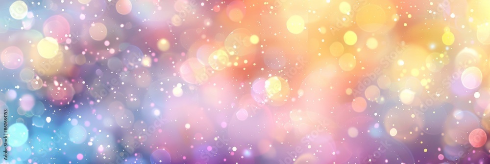 Soft pastel bokeh background with an array of sparkling bubbles in shades of lavender, pink and gold, creating a dreamy atmosphere for festive designs or digital backgrounds. Soft pastel bokeh background with an array of sparkling bubbles in shades of lavender, pink and gold, creating a dreamy atmosphere for festive designs or digital backgrounds.