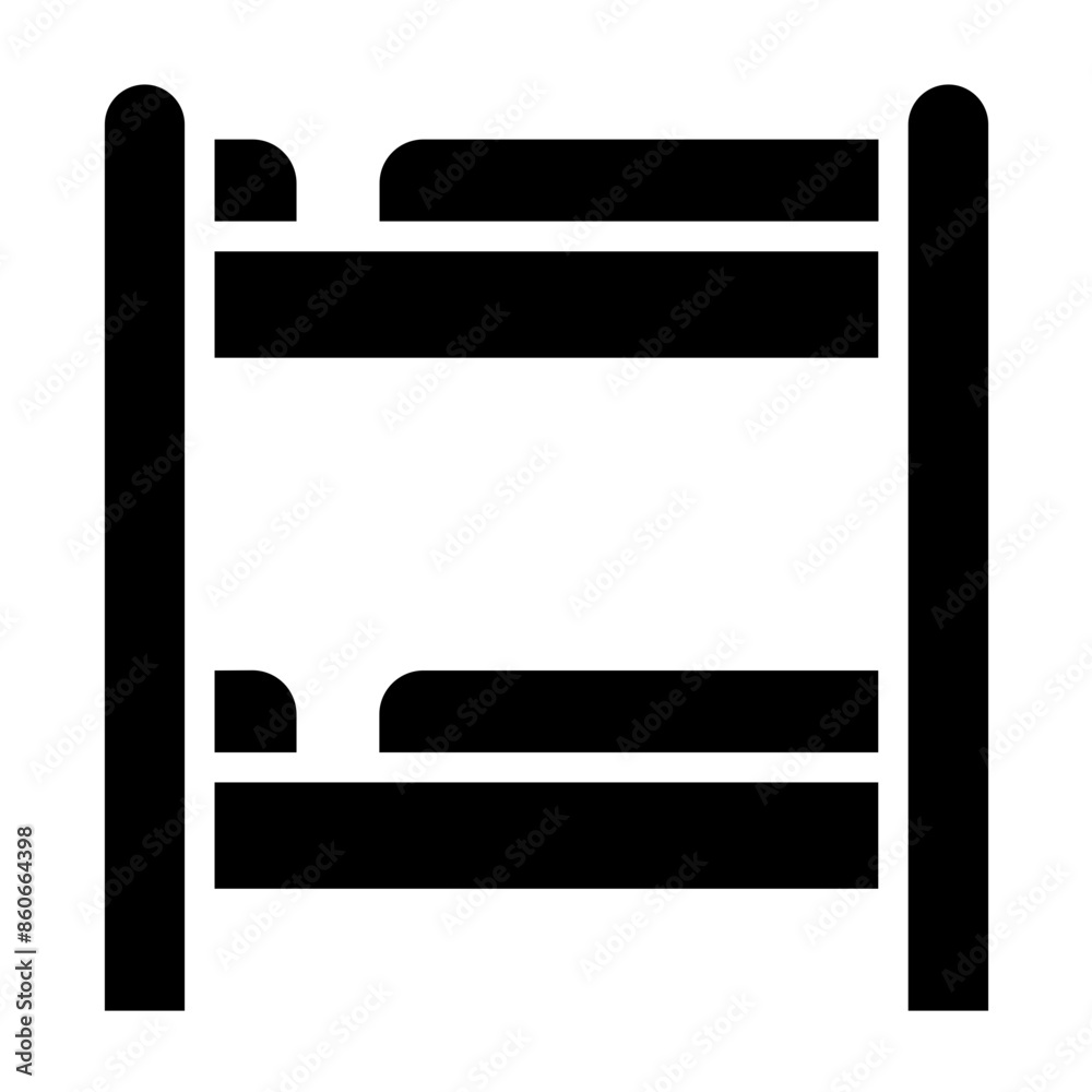 Vector Design Bunk Bedding Icon Style Vector Design Bunk Bedding Icon Style