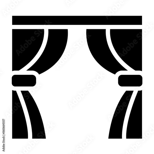 Vector Design Curtains Icon Style